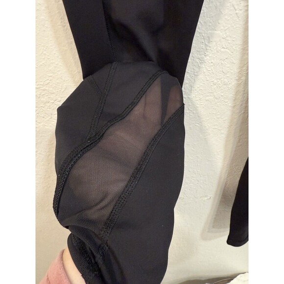 Lululemon Women’s Black Full Length Leggings With Zip Pockets And Mesh  Size 6 - Picture 6 of 10